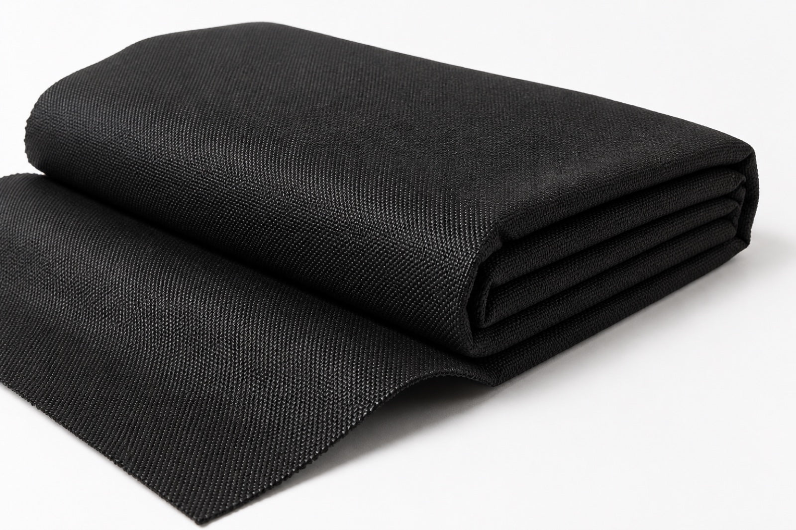 Black CORDURA fabric roll and texture from NY Tarp