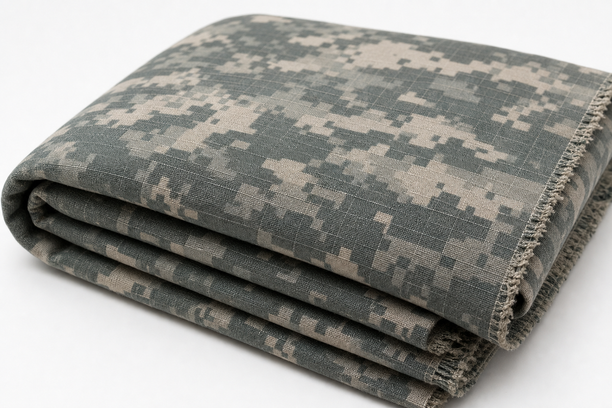 ABU Camouflage NyCo Ripstop Fabric — 2 yd — fabric material