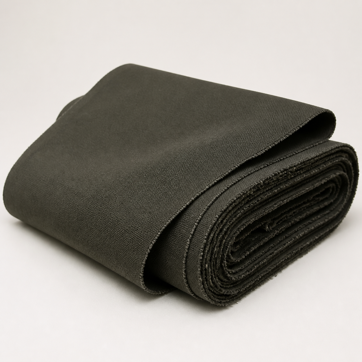 Black Commando Cloth Drape Panel — 12 ft × 54 in — fabric material