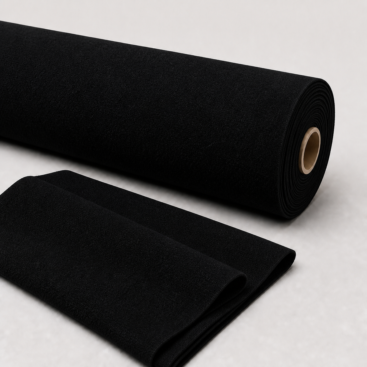 Black Duvetyne / Commando Cloth — 55 in × 12 ft — fabric material