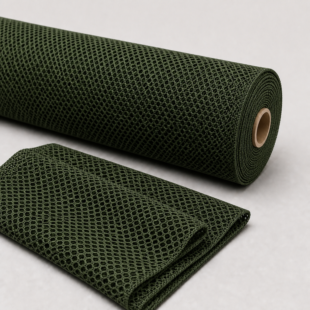Foliage Green 3 mm Nylon Mesh — fabric material