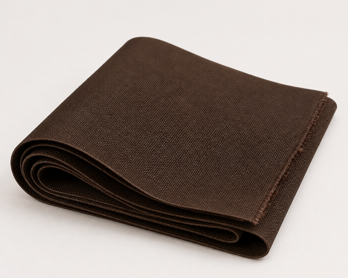 Illustration of chocolate brown fabric.