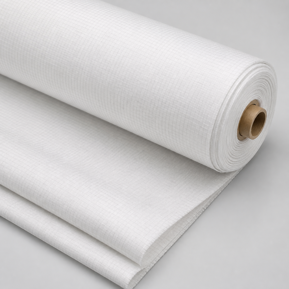 Illustration of white C3 fabric on a roll.