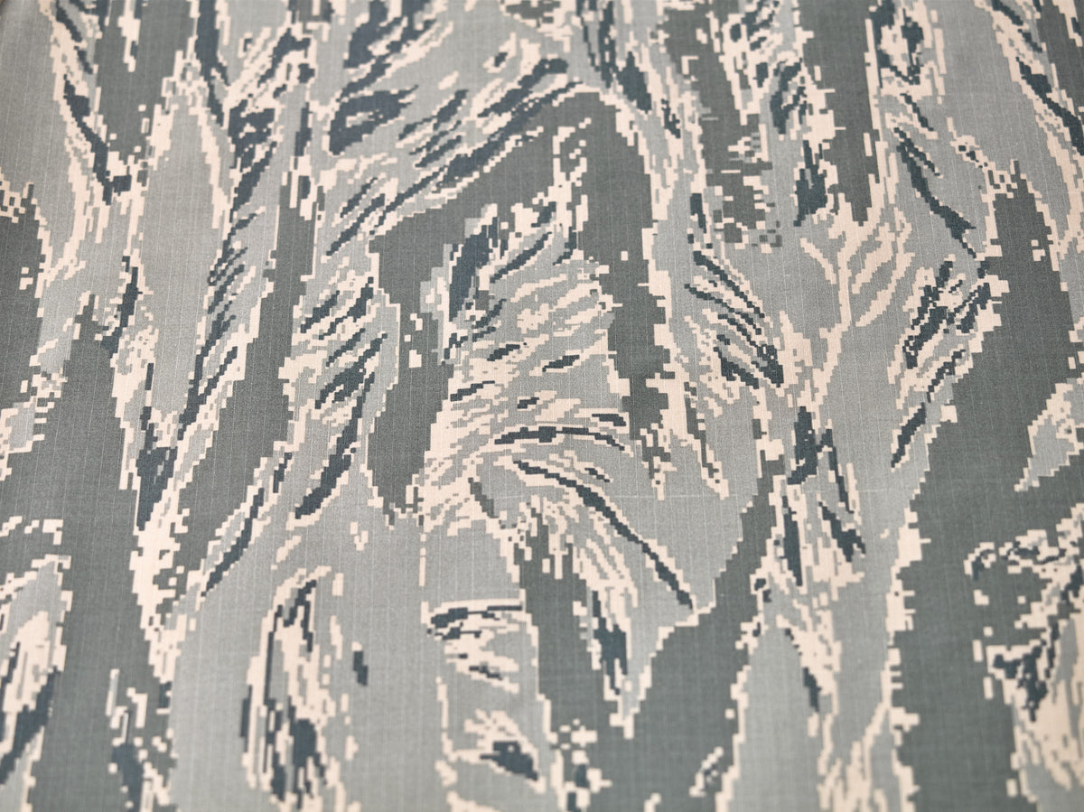 ABU Tiger Stripe camouflage fabric close-up