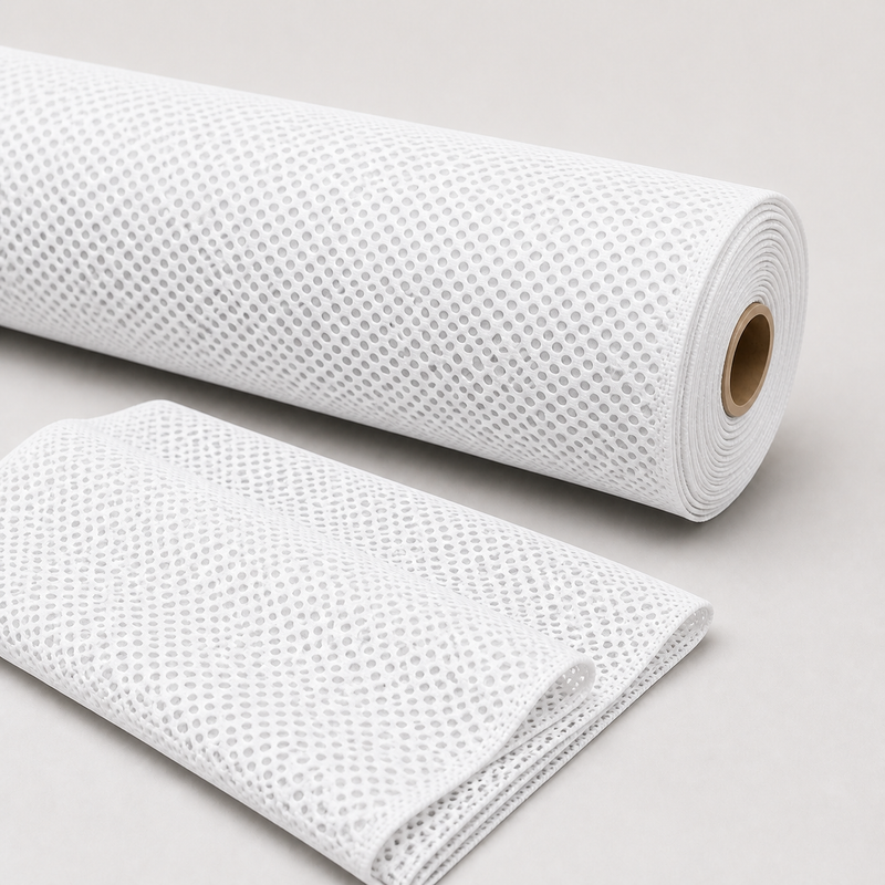 White 4 mm Polyester Hex Mesh — fabric material