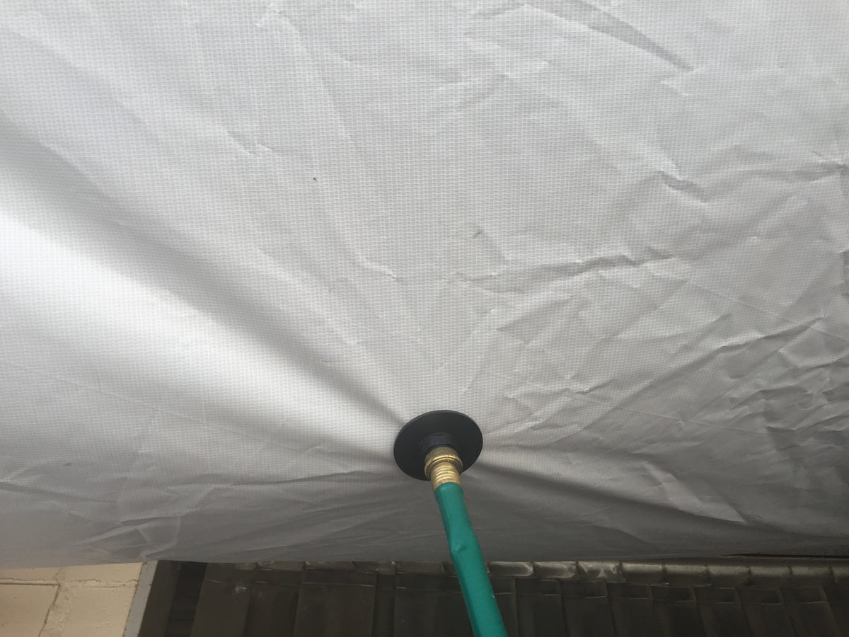 Drain Tarps with Garden-Hose Connection — Finished Sizes — product photo