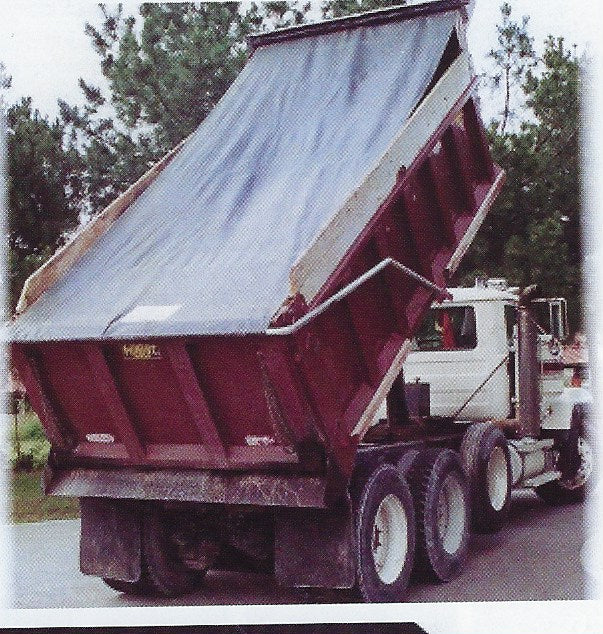 1000D Heavy-Duty Nylon Mesh Dump Truck & Trailer Tarps — 7 ft 6 in Wide — product photo