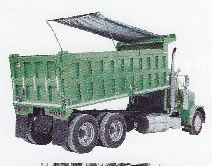 PVC-Coated Polyester Mesh Dump Truck & Trailer Tarps — 7 ft 6 in Wide — product photo