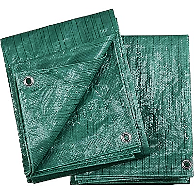 Reversible Brown/Green Poly Tarps — 5 mil, Finished Sizes