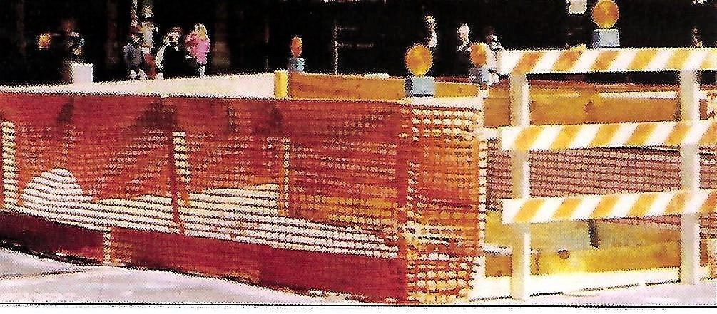 Orange Safety & Snow Fence — 4 ft High — fabric material