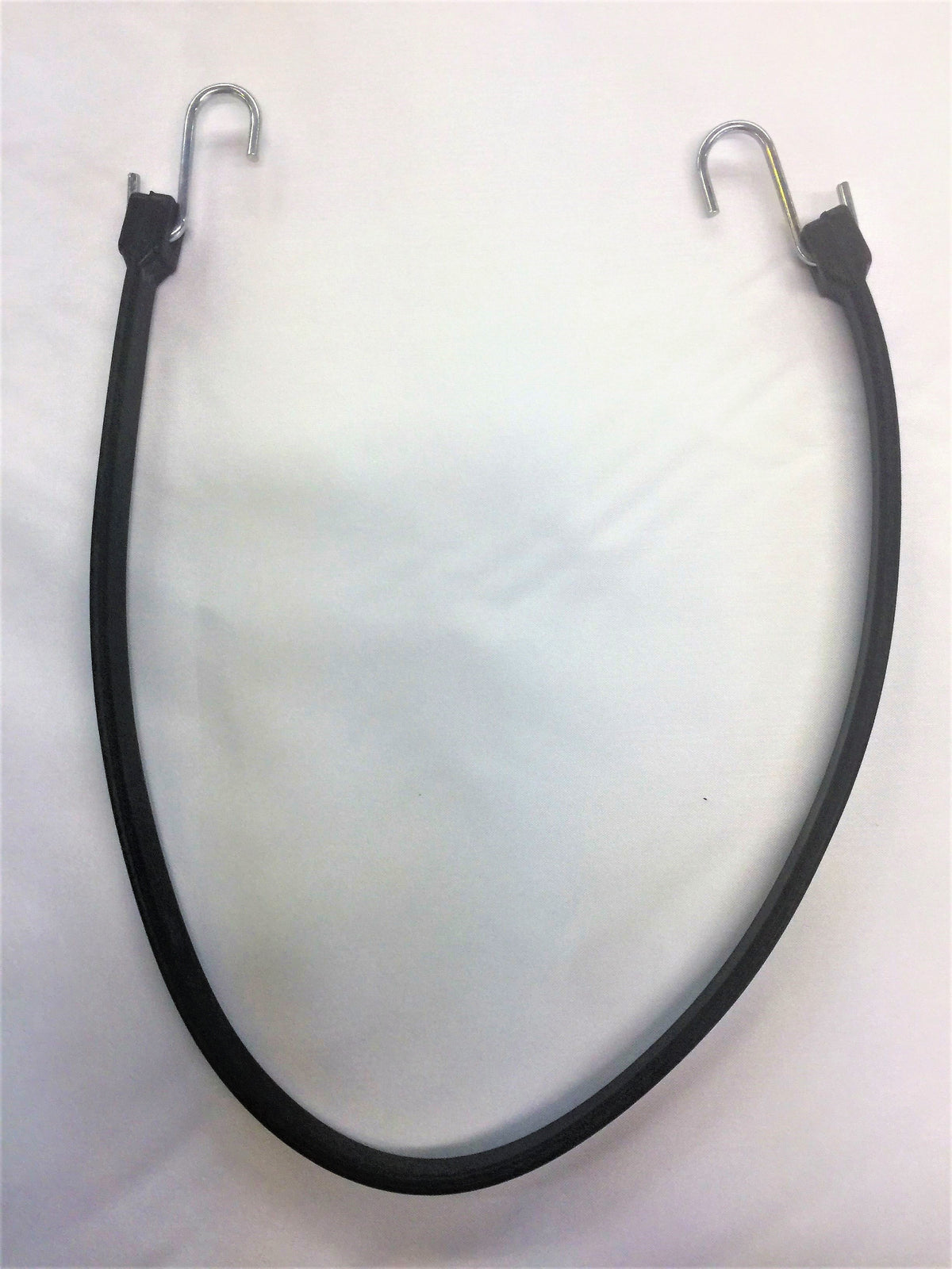 EPDM Rubber Tie-Down Straps with Steel S-Hooks — 10–41 in — fabric material